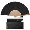 Faltbare japanische Geschenkbox Feuerwerk Übersee Japanisch Schwarz [SENMAN] Hochwertiger Fächer für Herren, Stilvoll, Beliebt, Groß, Schwarz, Business, Schlicht, Muster,