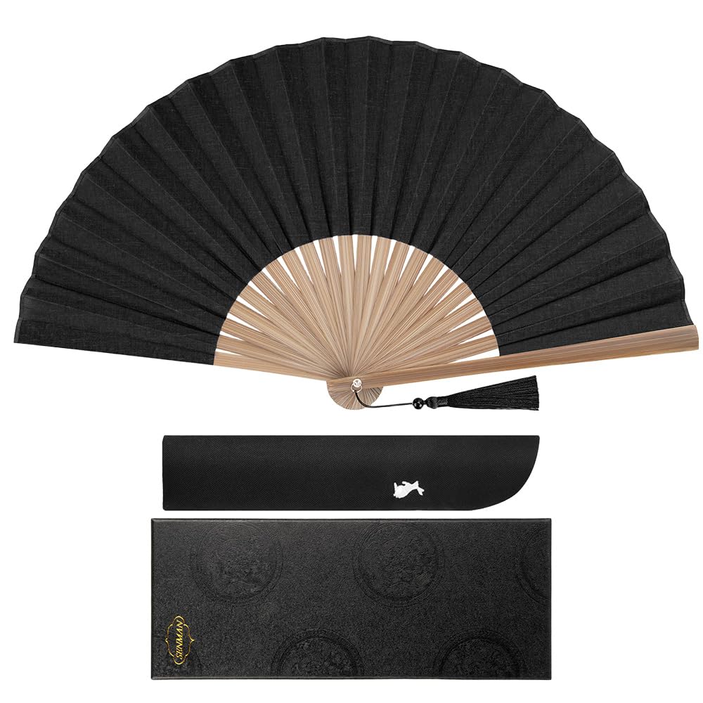 

Folding Japanese Gift Box Fireworks Overseas Japanese Black [SENMAN] Men s High-Quality Fan, Stylish, Popular, Large, Black, Business, Plain, Pattern,