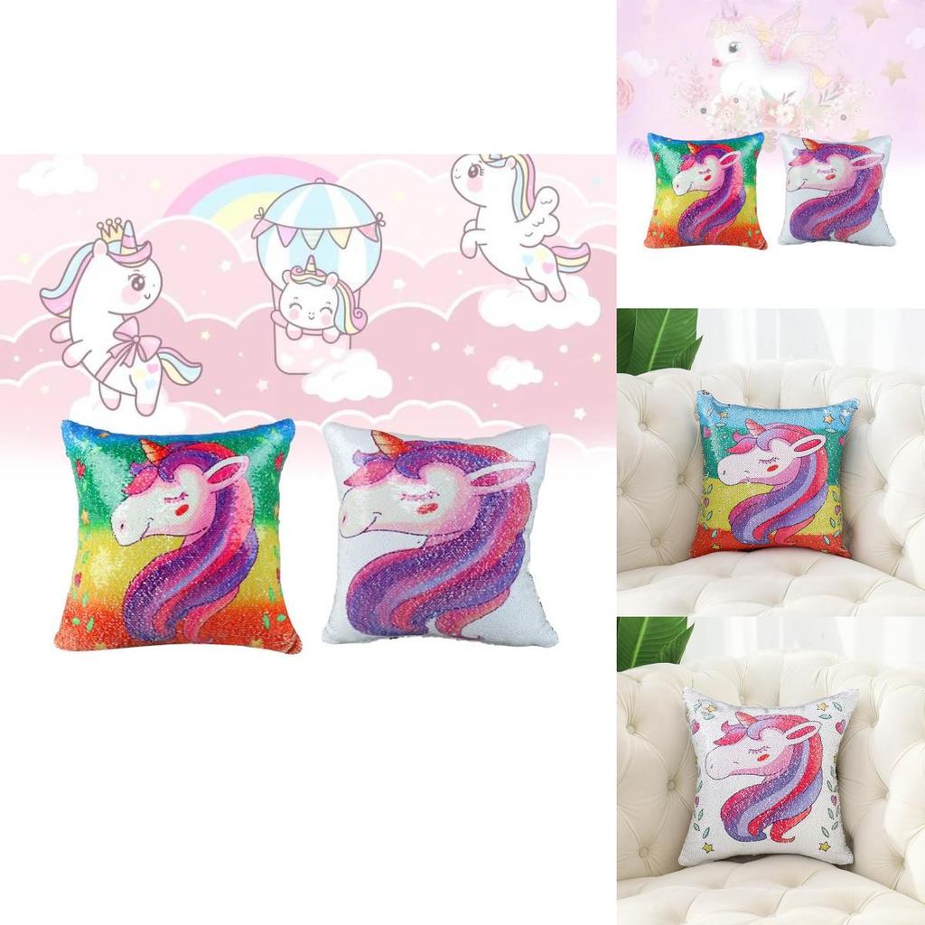 Customizable Cartoon Sequin Cushion Cover For Vibrant Sofa And Car Seat Decoration