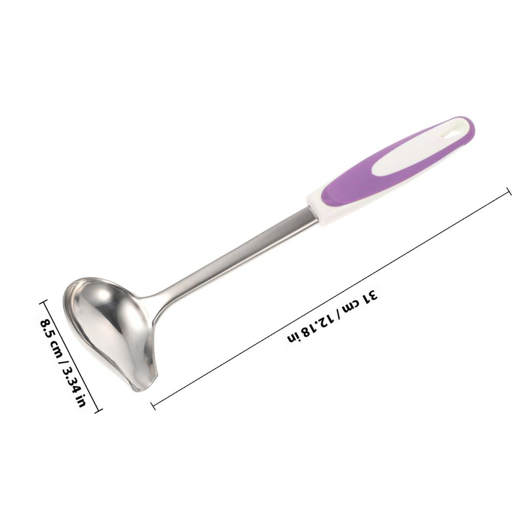 Anti-Slip Angled Sauce Ladle Stainless Steel Soup Spoon For Gravy Oil Serving Buffet Restaurant Kitchen Tool