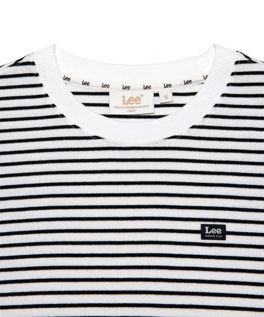 LEE Women Striped Long Sleeve T-Shirt White