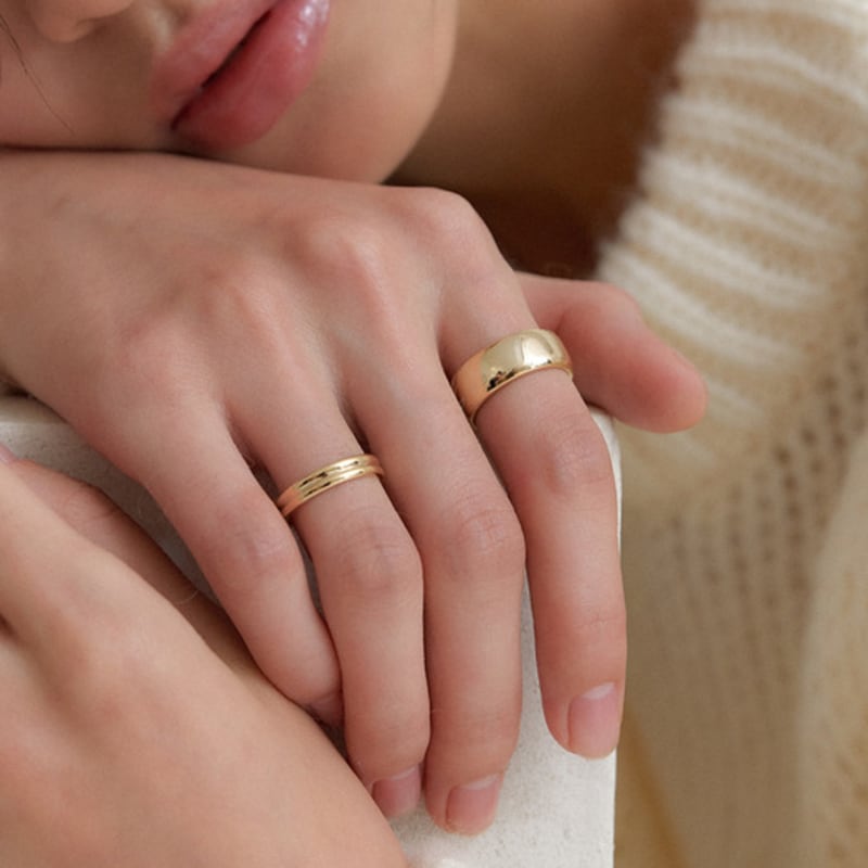 

OVLA BOLD MELTING RING_2COLOR JR004 gold(15)