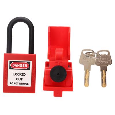 Kit de bloqueo para disyuntor CB 07 Bloqueo para disyuntor Candado de nailon de 38 mm Bloqueo de seguridad con aislamiento eléctrico
