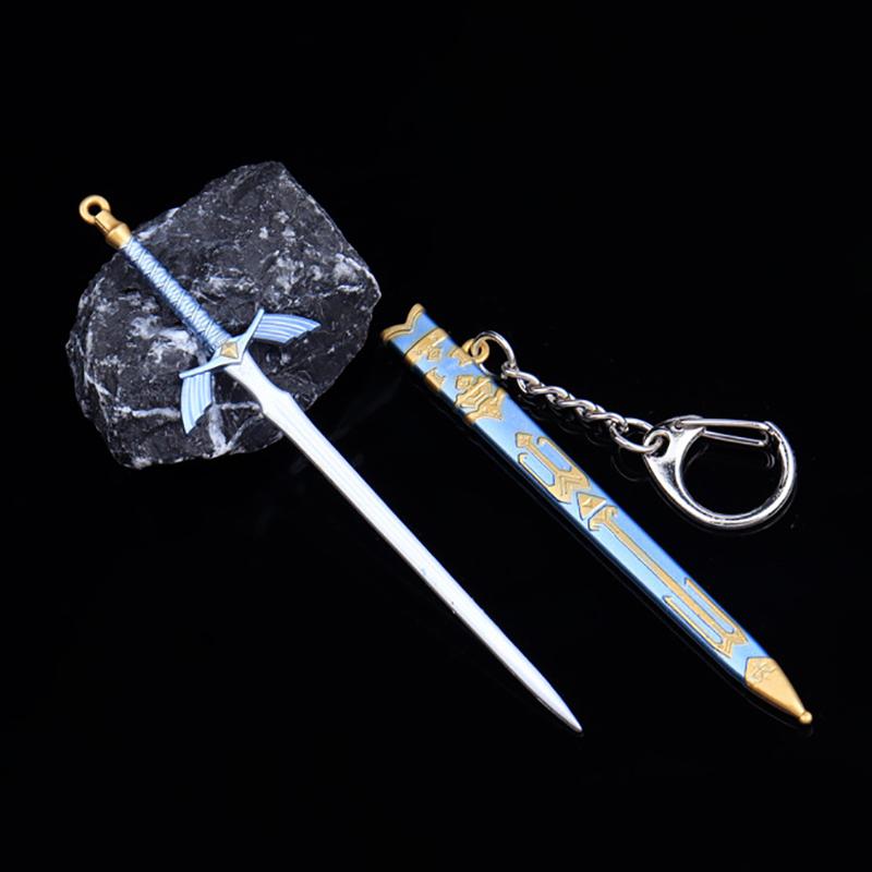 1Pcs Unopened Blade Pendant Keyring Zinc Alloy Metal  Of Famous Ancient Sword Keychain Charms Children'S Gifts