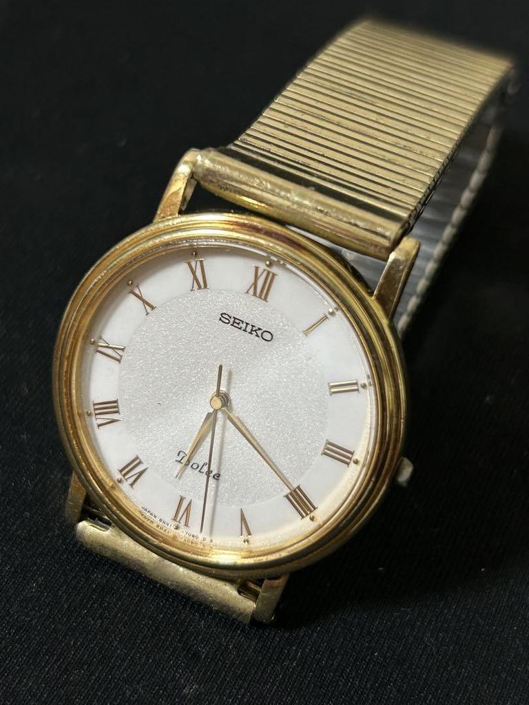 [USED] Seiko Dolce Vintage Quartz Gold Watch in Operation