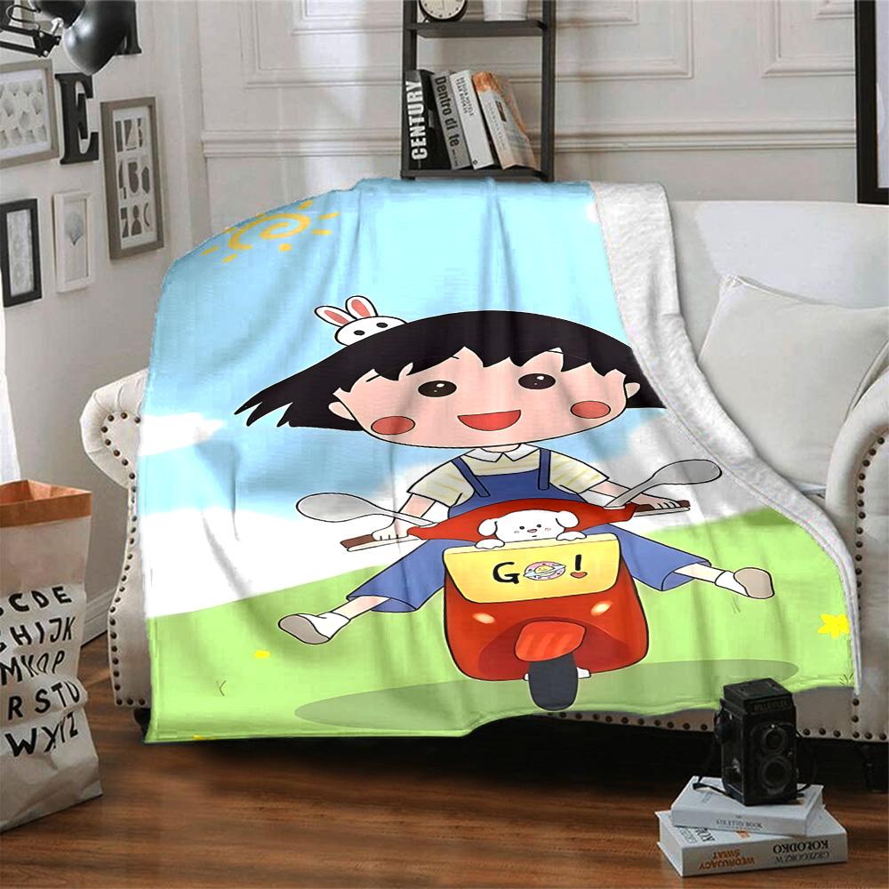 1pc Chibi Characters Collection Flannel Blanket,Ultra Soft Warm Plush Throw for Home Bedroom Bed Sofa Cover Camping Picnic Gift Y7245