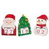 Christmas Calendar Wood Design Festival Table Decoration Countdown Calendar with Numbered Days