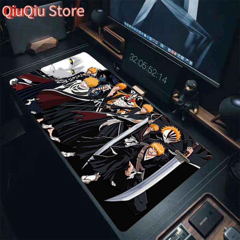 HD Anime Mauspads XXL Bleach Mauspads Kurosaki Ichigo Große Computer-Mausmatten Gummi Manga Schreibtischmatten 40x90CM Große Laptop-Matten