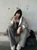 Cleanfit Reversible Houndstooth Hooded Sweatshirt – Men's Autumn/Winter Heavy-weight Zip Cardigan Jacket
