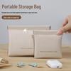 Minimalist Snap-Closure PU Earpods Case - Candy-Colored Coin & Lipstick Mini Pouch