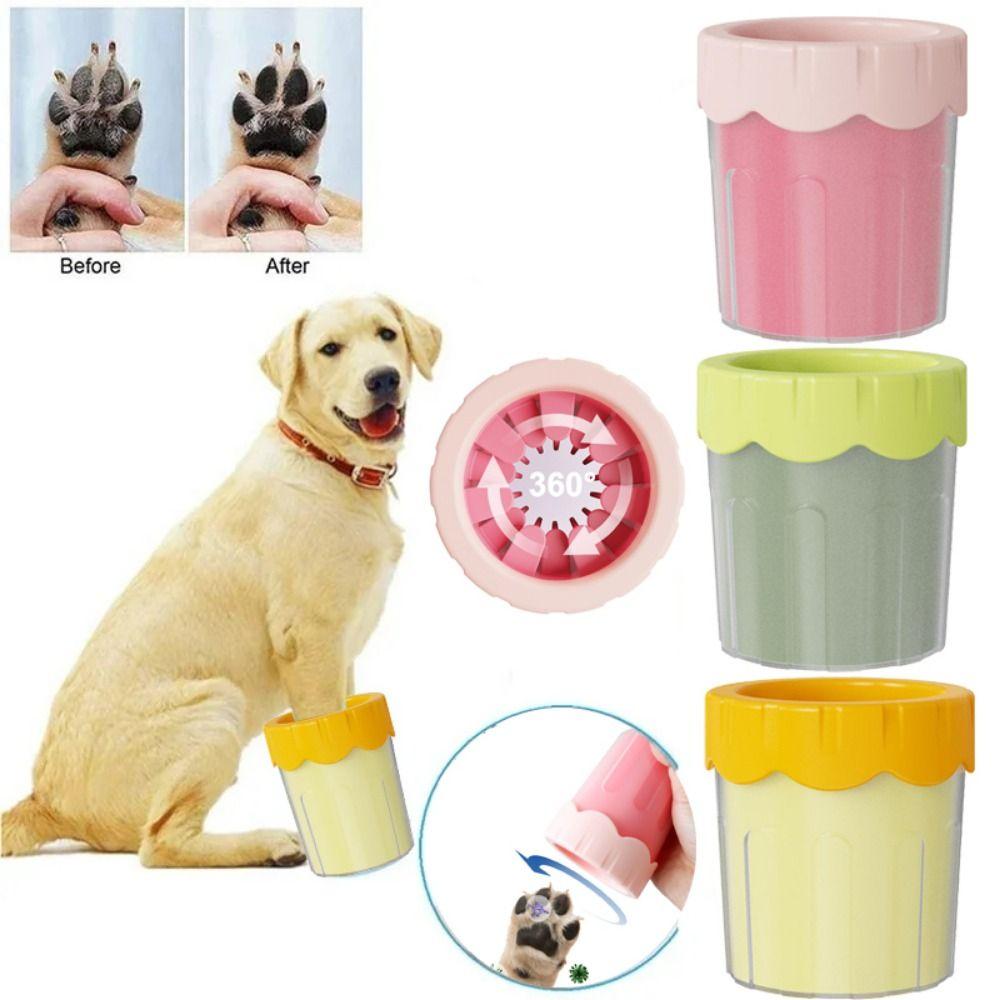 Reusable Pet Paw Cleaner Mud Removal Dog Foot Dirt Removal Brush Dog Foot Washing Cup  Outdoor
