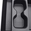 for Hyundai Santa Fe 2025 2025 Central Lower Layer Storage Box Cup Holder Anti Dirt Pad Black TPE Silicone Organizer Tidying