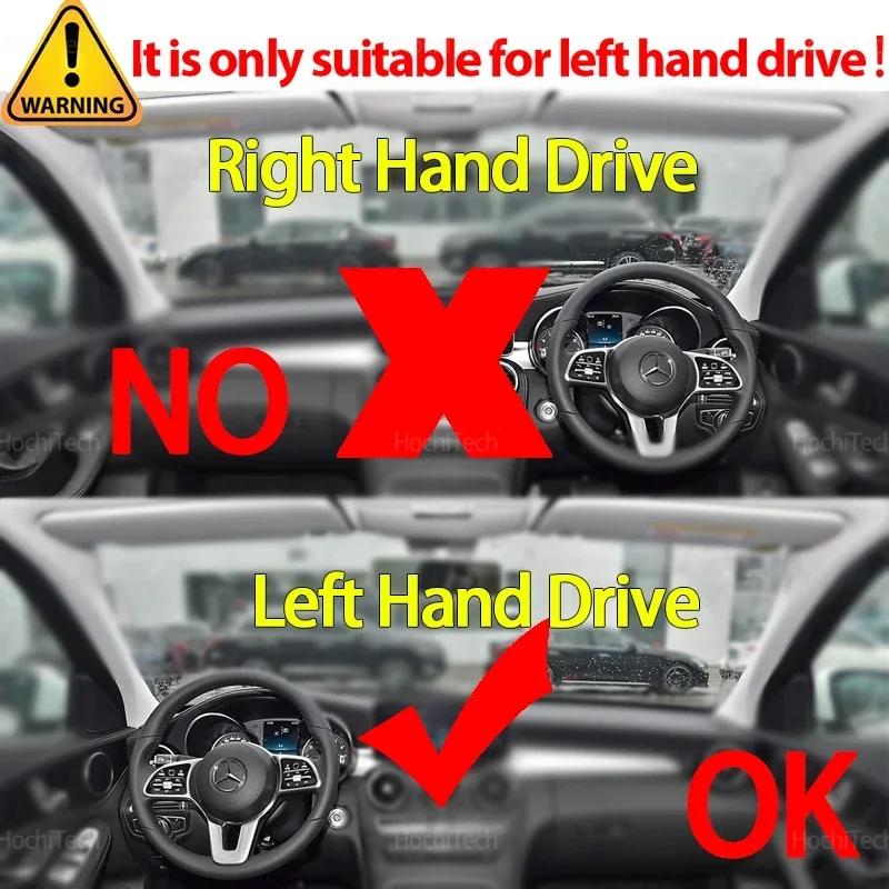 Für Mercedes C E S GLC W205 W213 W238 W222 C217 C253 X205 W253 X253 Nur Linkslenker Carbonfaser-Optik Schwarz Seitenspiegelabdeckungen Kappen