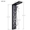 Digital Display Rainfall LED Light Shower Panel Shower Bathroom Black SPA Massage Jet With Handshower Bidet Sprayer Shower Tap