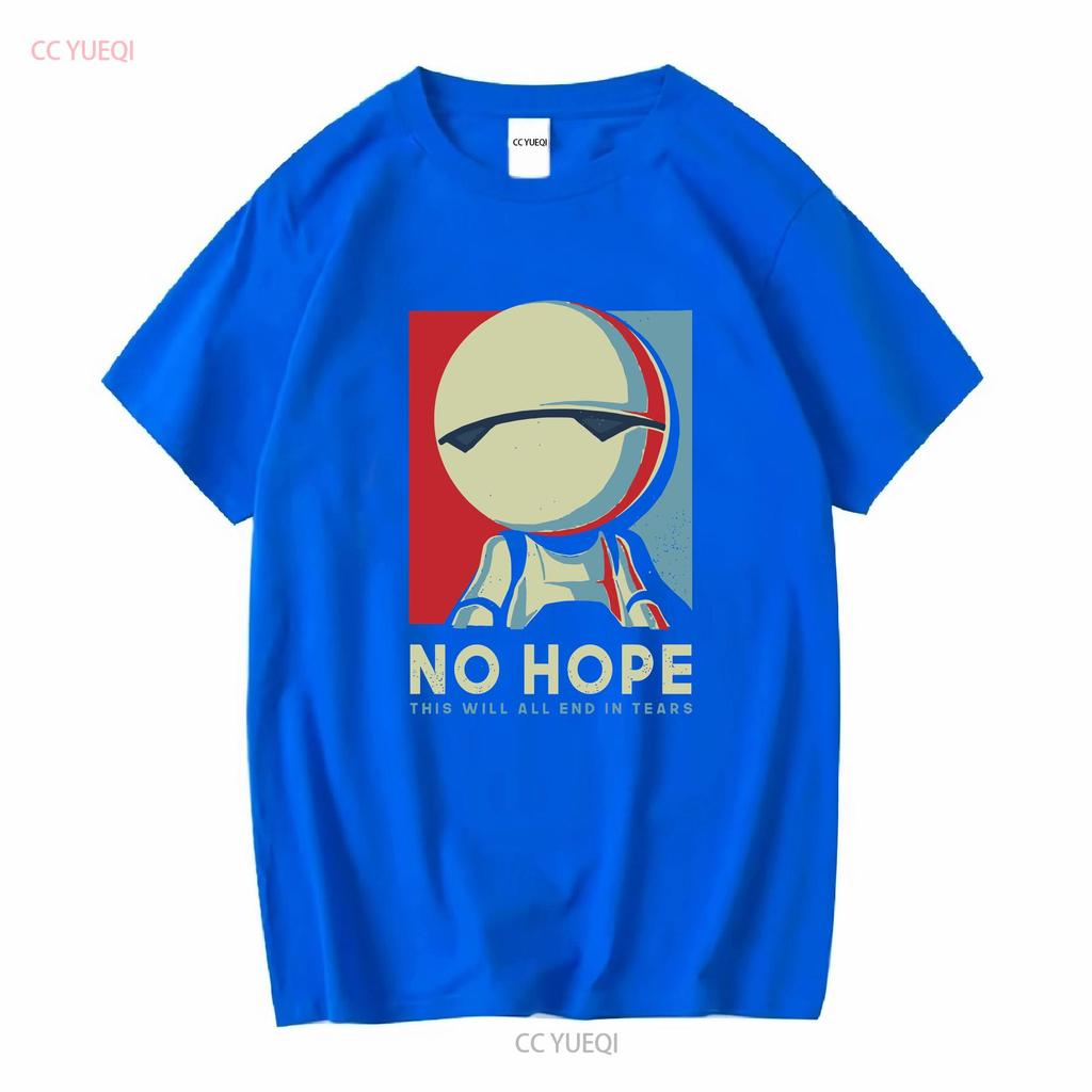 No Hope Marvin Robot T Shirt Mens Sci Fi Funny Geek Space Clothing Vintage Washed Stylish Comfortable Versatile Homme