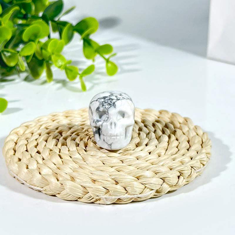 Natural Stone and Gemstones. Small Carved Skulls. Exquisite Small Crystal Skulls. Home Decorations.