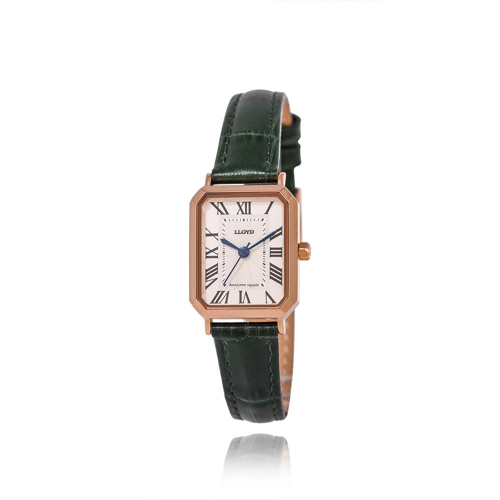 

LLOYD Awesome Square Classic Signature Зеленые кожаные часы LL2G20904XGM