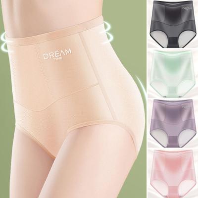 Women Panties High Waist Seamless No Trace Solid Color Intimate Butt-lifted