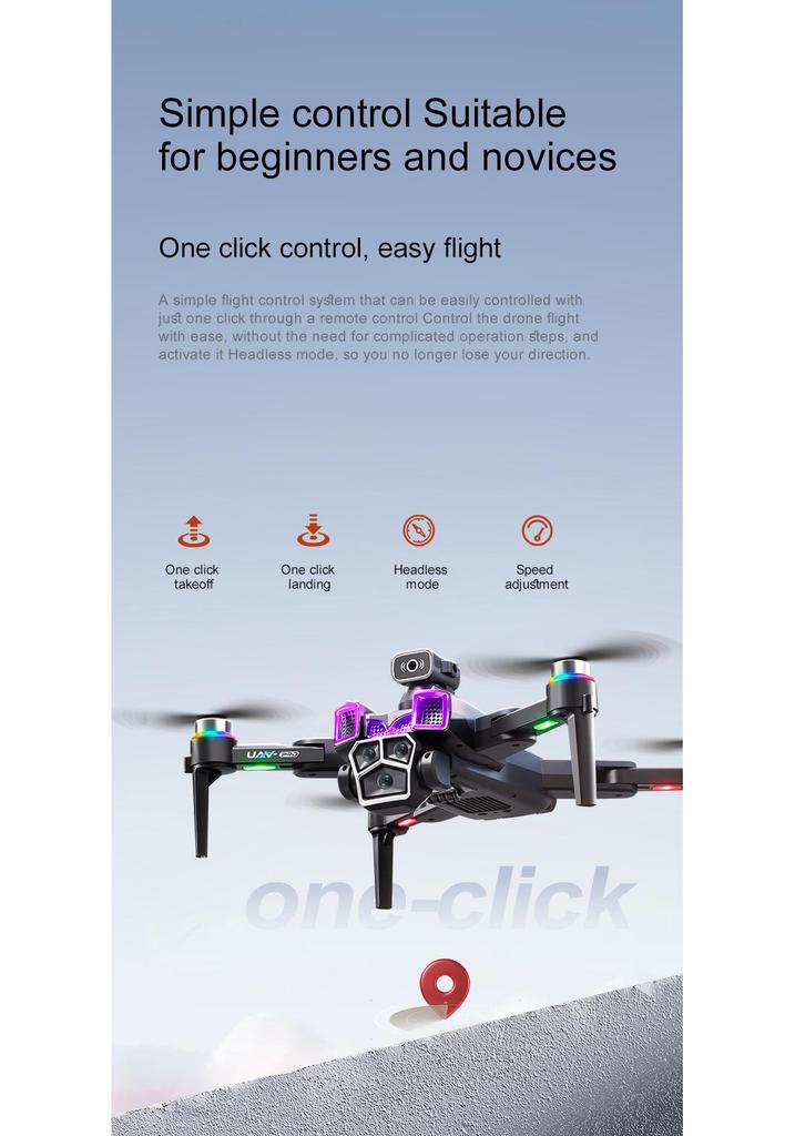 CrossA19PRO Drone: Large Screen HD Aerial Photography with Intelligent Obstacle Avoidance and Brushless Quadcopter.