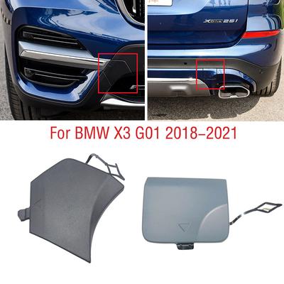For BMW X3 G01 xDrive sDrive 25i 28i 30d 35d 35i XLine 2018- Front Rear Bumper Tow Hook Cover Cap Trailer Hauling Eye Lid