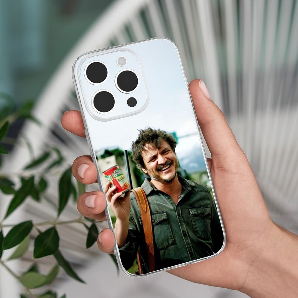 P-Pedro Pascal Actor Phone Case For iPhone 16,15,14,13,12,11 Pro,Max,Plus,X,XS,XR,7,8 Plus,SE,Mini Transparent Silicone Soft