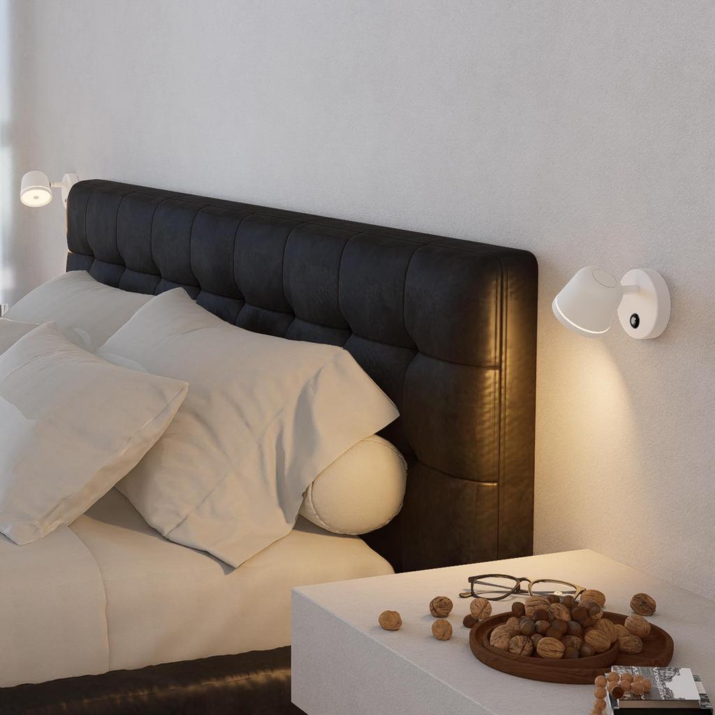 Aisilan LED Spotlight, Bracket Light, 3-Level Dimming and Color Adjustment, 350° Lighting Angle, Eye-Friendly, Ambient Lighting, TabletopBedside