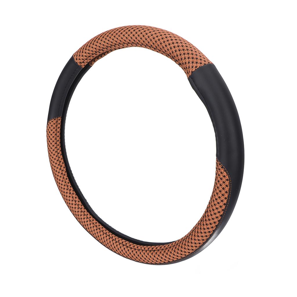 15in Car Steering Wheel Cover Protector Artificial Leather   for Diameter 14.5‑15in Modification