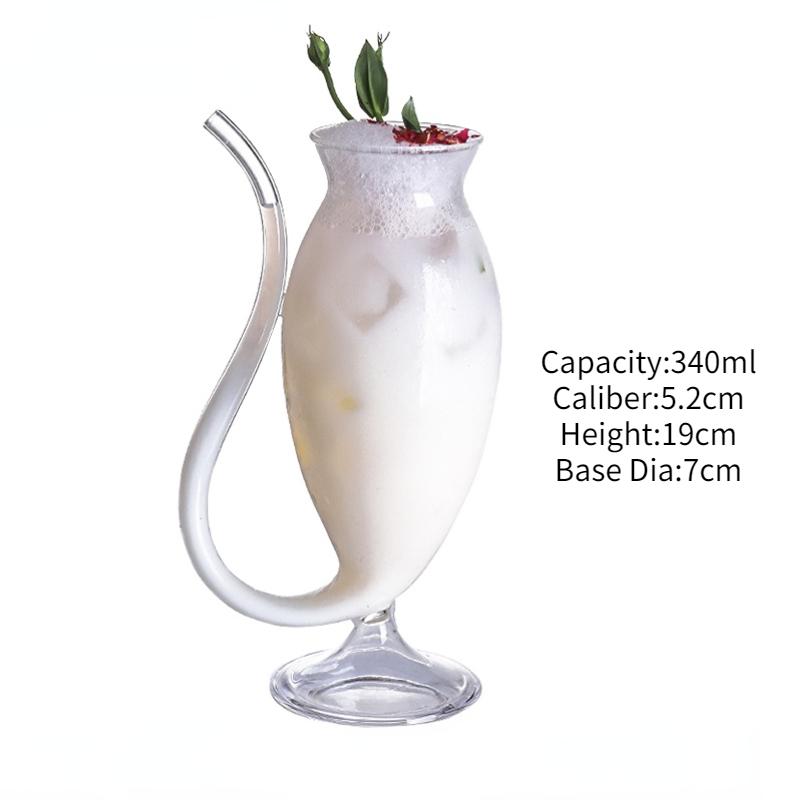 200ml Bicchiere da Cocktail Creativo da Vampiro Bicchiere da Vino Whiskey Tazza Resistente al Calore Bicchiere da Martini Con Cannuccia Per Bar