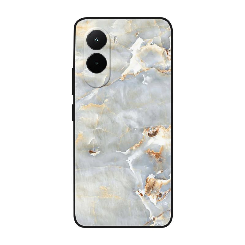 Etui na Poco M7 4G Fajne Malowane Marmurem Miękki Silikonowy Tylny Pokrowiec Na Xiaomi PocoM7 4G TPU Zderzak Fundas Poco M7 4G M 7 Coque