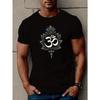 Intricate Om Symbol with Lotus Flower Men'S Short Sleeve T-shirt Summer T-shirt Top