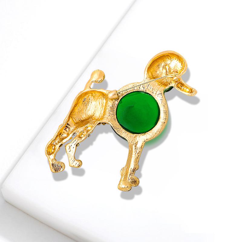 Unique Retro Style Glazed Poodle Internet Celebrity Brooch