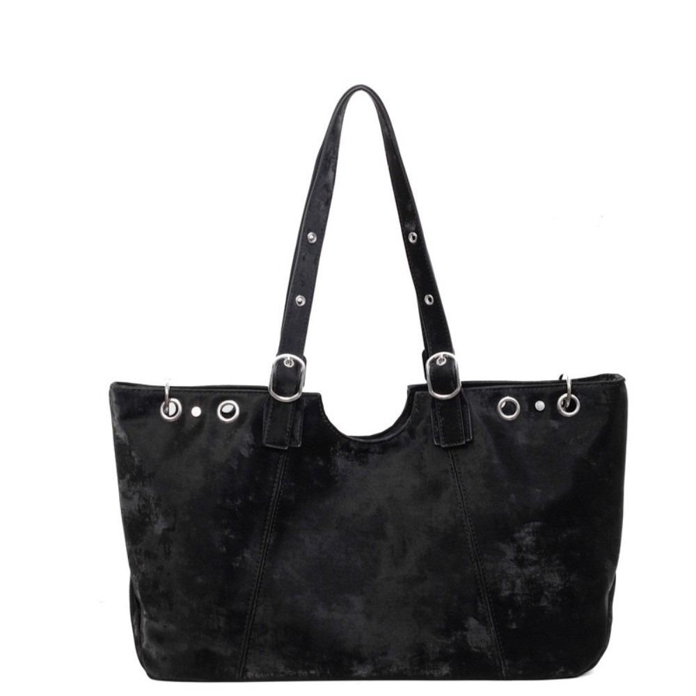 PU Leather PU Tote Bag Solid Color Underarm Packs Cute Large Capacity Handbag Outdoor