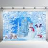 Frozen World Wonderland Birthday Party Winter Castle Forest Christmas Children's Photo Background Studio Photography Background