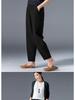Damen Frühlings-Baumwoll-Leinen High Waist Schlankmachende Haremshose - Locker, Vielseitig, Große Größen Cropped Karottenstil