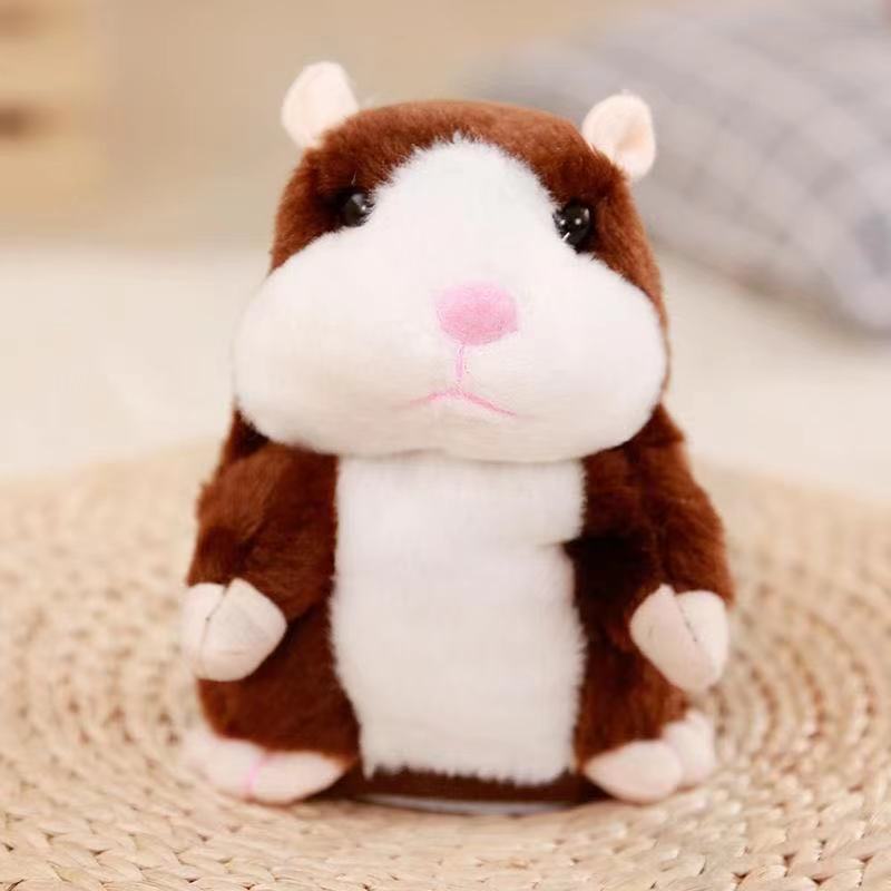 Learn To Imitate Talking Little Hamster Animal Plush Funny Toy Talking Nod Hamster Doll Soothing Crying Baby Toy Kids Gift