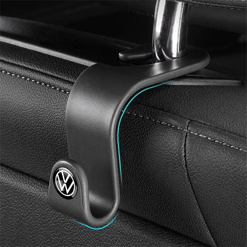 2/4Pcs Car Seat Back Hook Organizer Holder Storage Hanging Clips For Volkswagen VW R-line GTI R Golf Passat Magotan Tiguan Bora