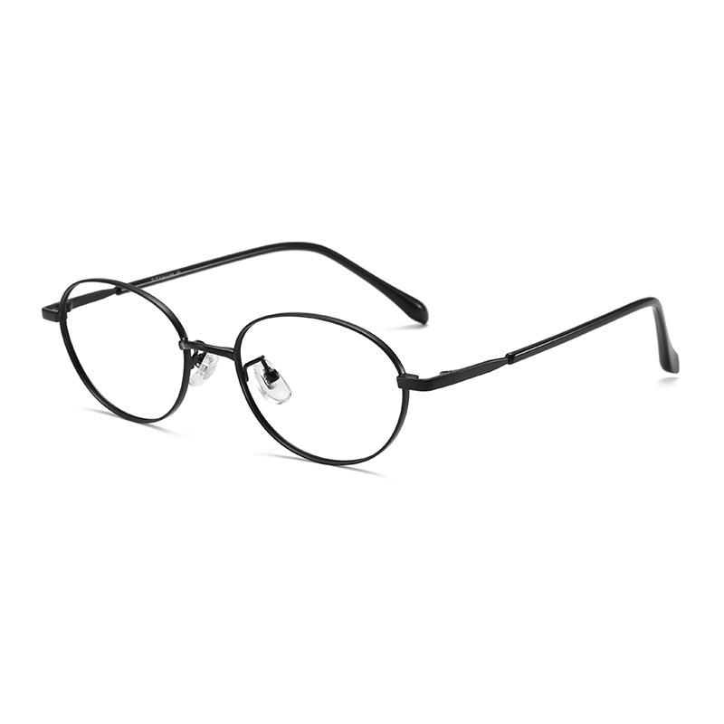 

Ultra-Light Pure Titanium Oval Glasses: Women s Versatile Cool Frames for Students & Early Morning Commute, Style 98759