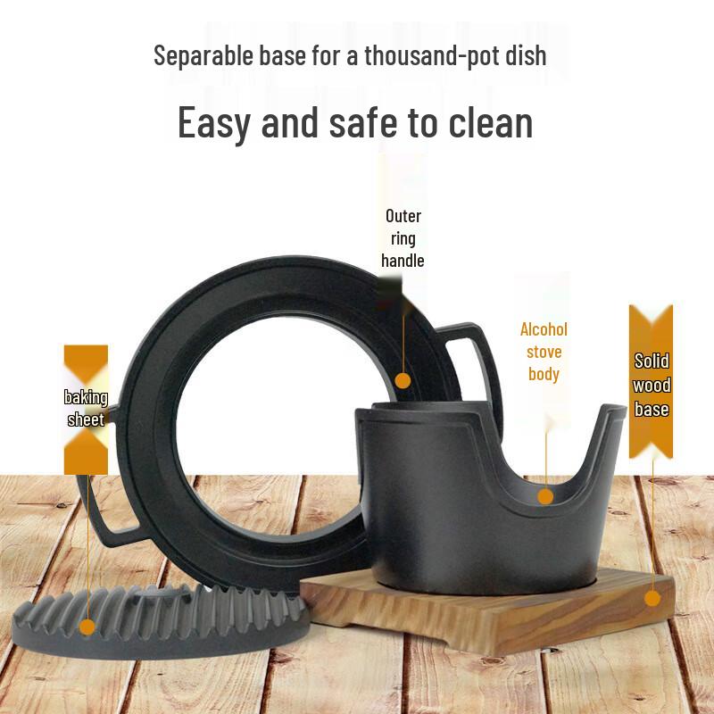 Round Korean Portable Non-Stick BBQ Grill Pan