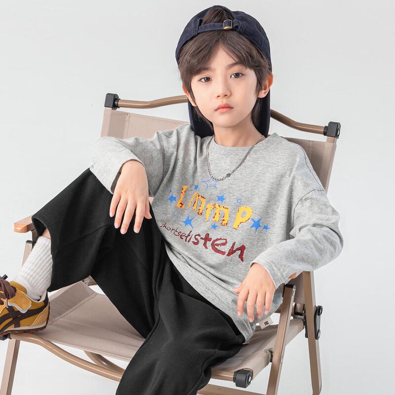 Boys' Star Print Cotton Long-Sleeve T-Shirt