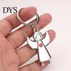 Zinc Alloy Key Holder Angel Keychain for Women Men, Love Heart Car Ring Ring, Handbags Charm Decorative Accessories