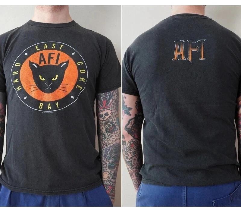 AFI East Bay Hardcore Reprint 90s black 2 side T shirt Men Women S5XL Unisex T-Shirt S