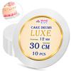 Cake Board Base White 30 Cm 1,2 Cm Set 10 Pcs Cake Drum Round Luxe Brand4cake