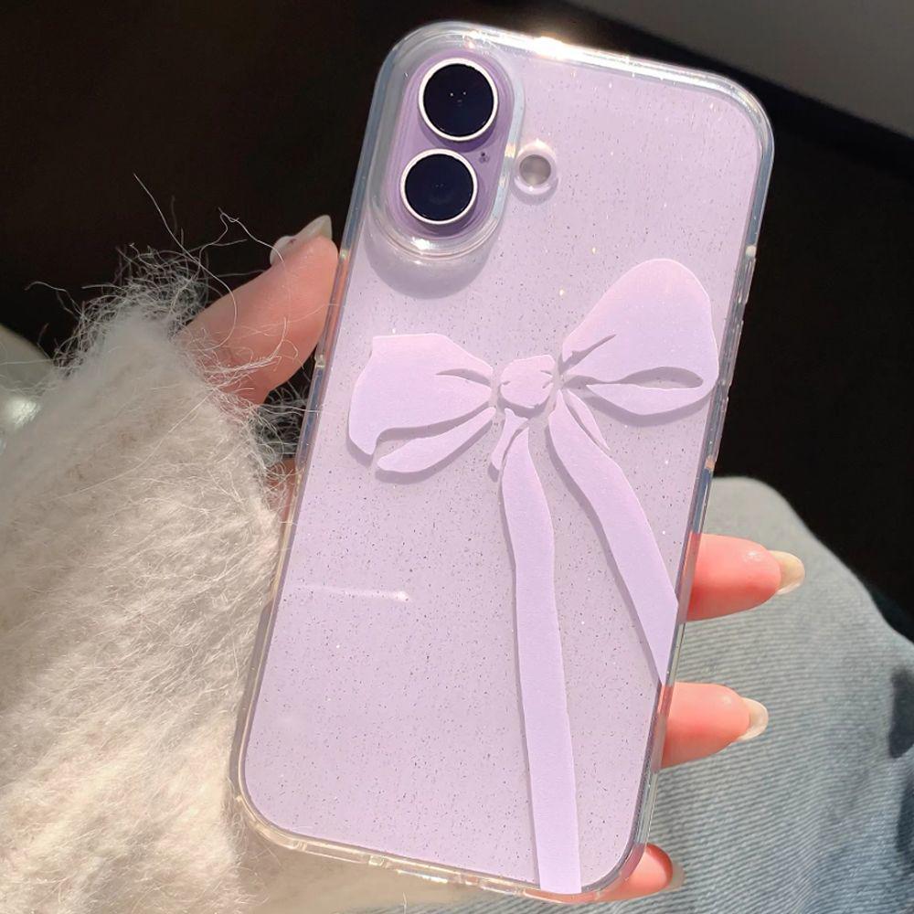 

Glitter Bow Phone Case for 11, 12, 13, 14, 15 Pro, 16, 17 Pro Max with Large Camera Cutout iPhone 14