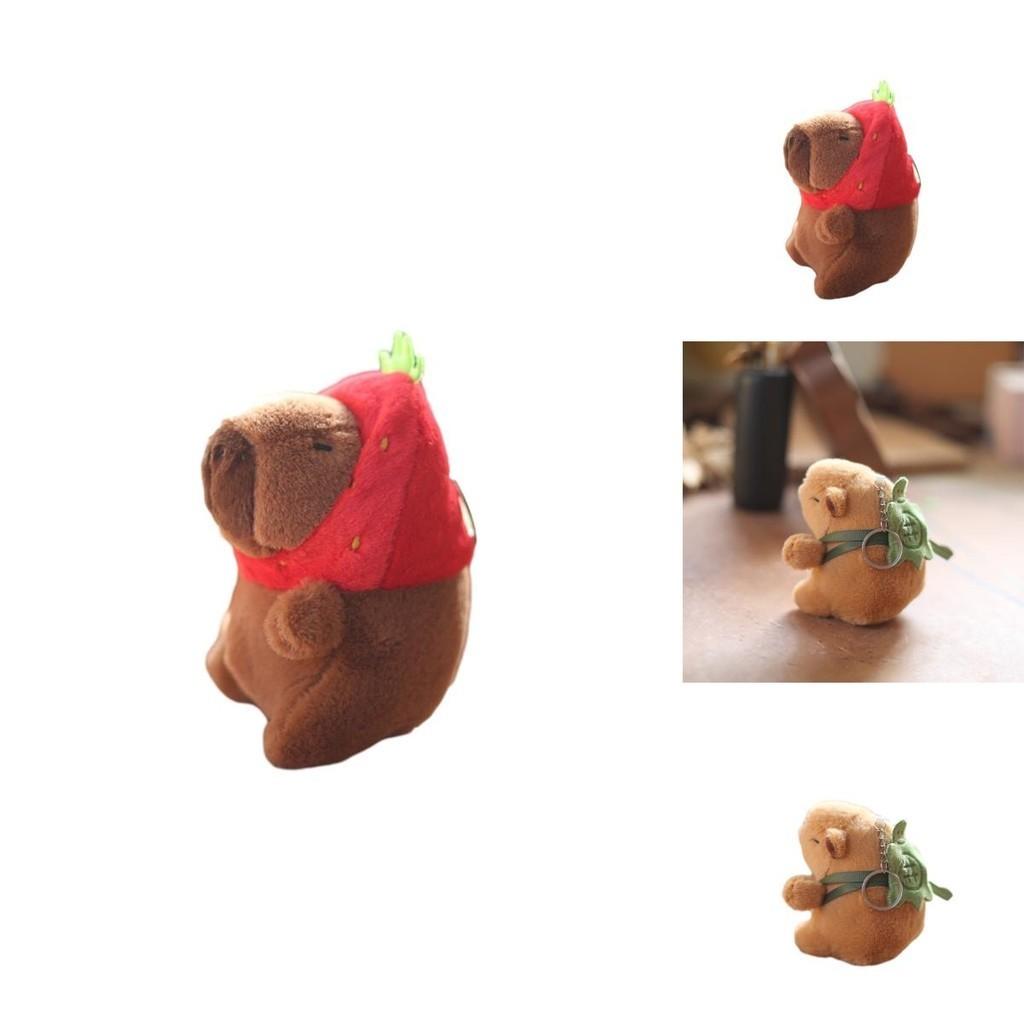 Cute Plush Capybara Keychain Pendant Toy Bag Decoration Doll