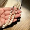 Interlocking Highlight Shell Pearl Necklace High Sense Retro Personality Simple Versatile Temperament Neck Chain Clavicle Chain