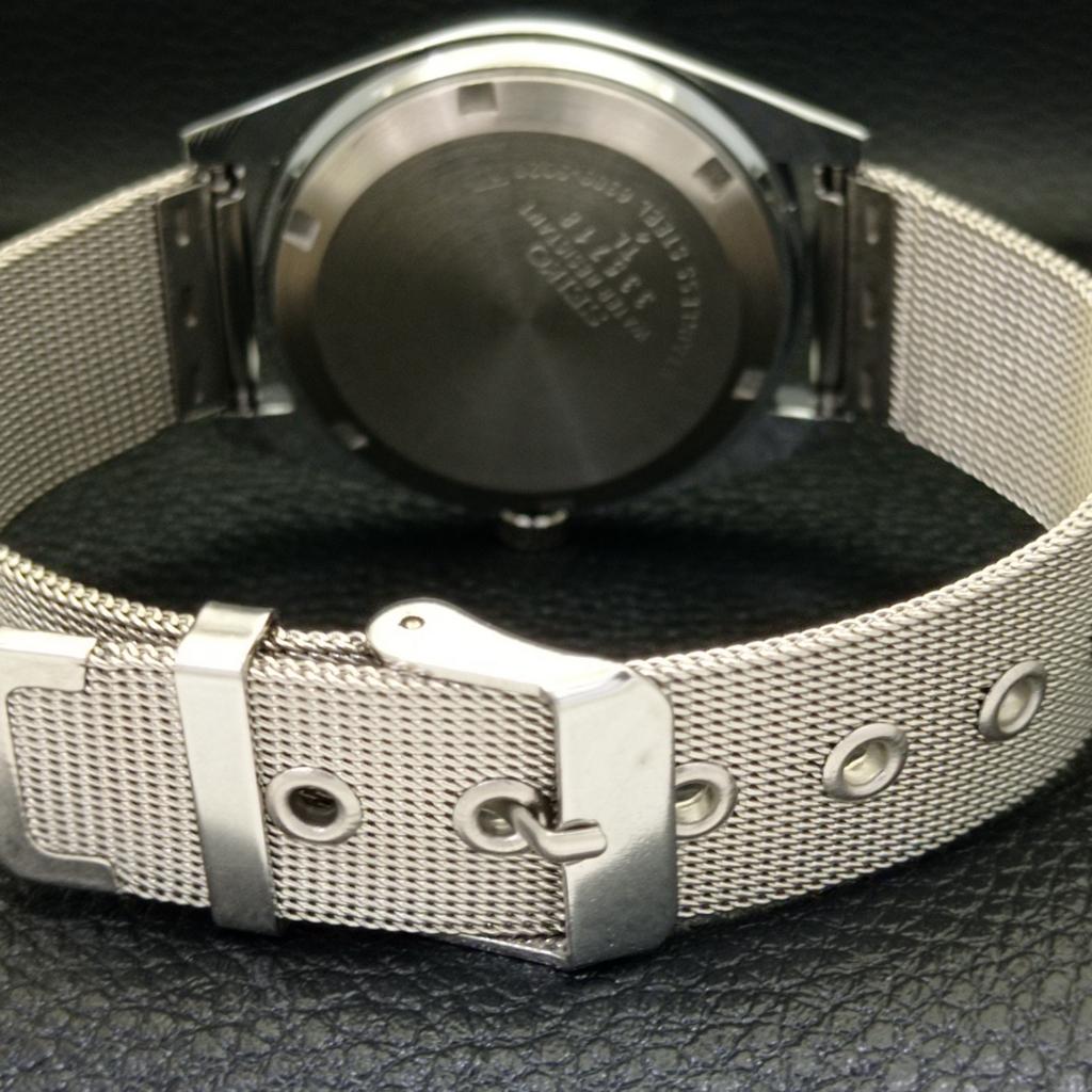 REFURBISHED SEIKO 5 AUTOMATIC MENS WATCH JAPAN MADE GREEN DIAL CUSTOM A440069-2 QV90-a440069