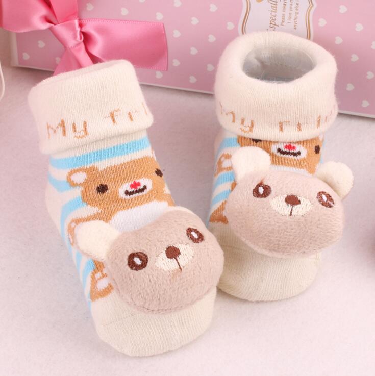 Baby Socks Toy Slipper Girls Boy Newborn Accessories Anti Slip Toddlers Gift Clothes Kids Infant Stuff Children With Bell Animal