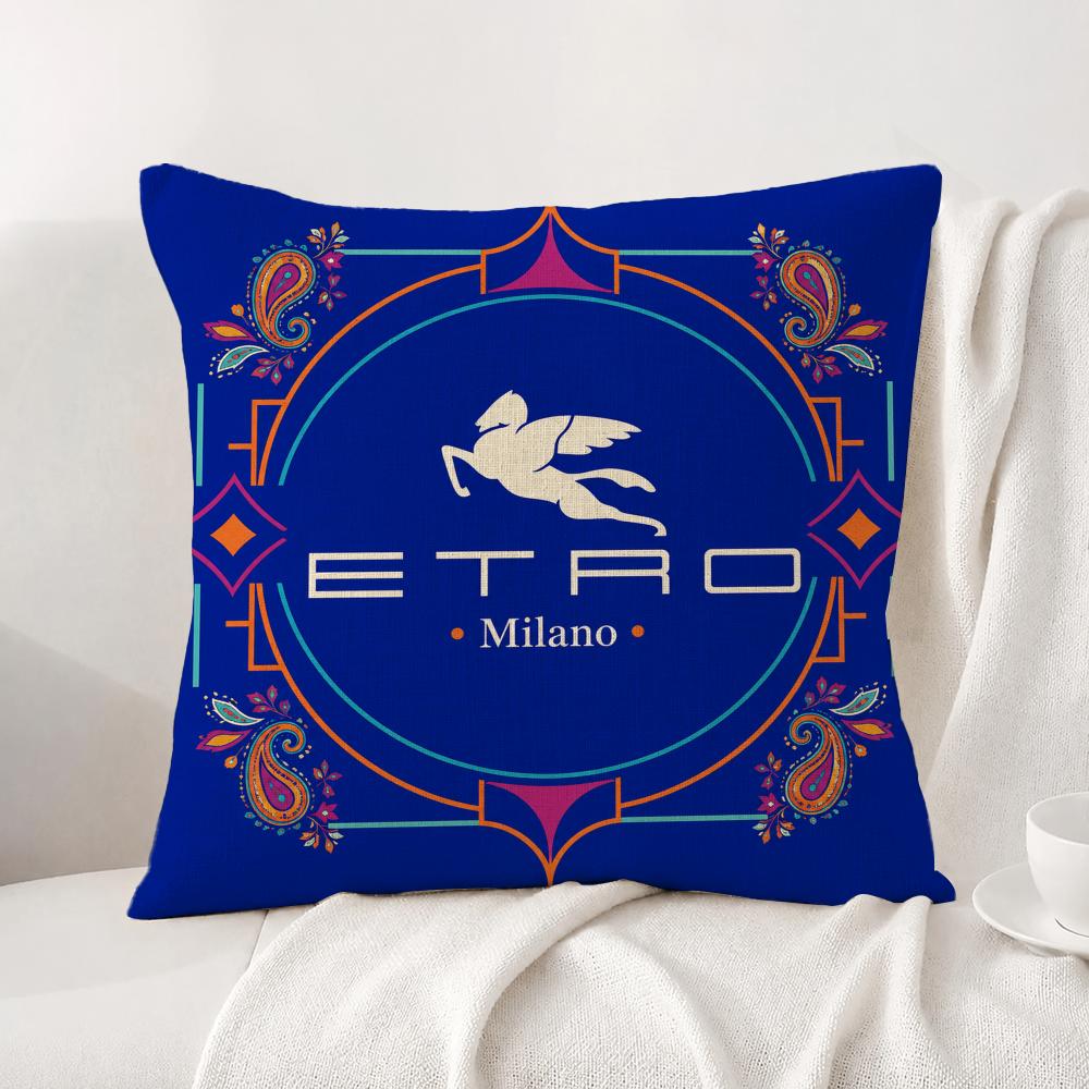 Brand Etro Cushion Cover Natural Linen Pillowcase Set AllinOne Decor Cushion Cover for Sofa Bedroom Chair