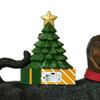 Lighted Dachshund Christmas Decoration Resin Dachshund Ornament with Scarf Boots Light-up Tree Cute Dachshund Figurine for Festive Holiday Table