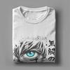 Men T-Shirts Gojo Satoru Jujutsu Kaisen Limitless Eye Vintage 100% Cotton Tee Shirt Short Sleeve T Shirt Tops Graphic Printed